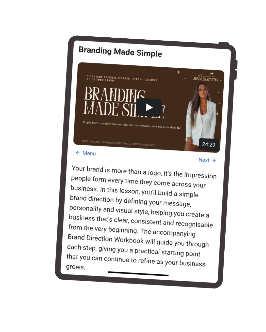 Branding Made Simple lesson
